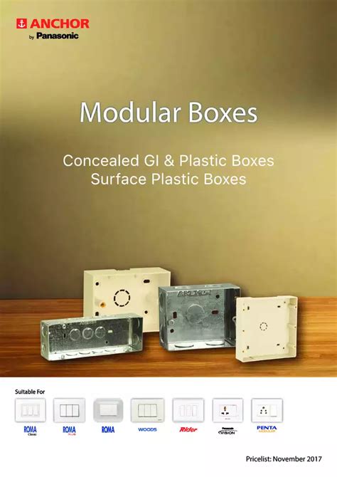 modular box size list pdf